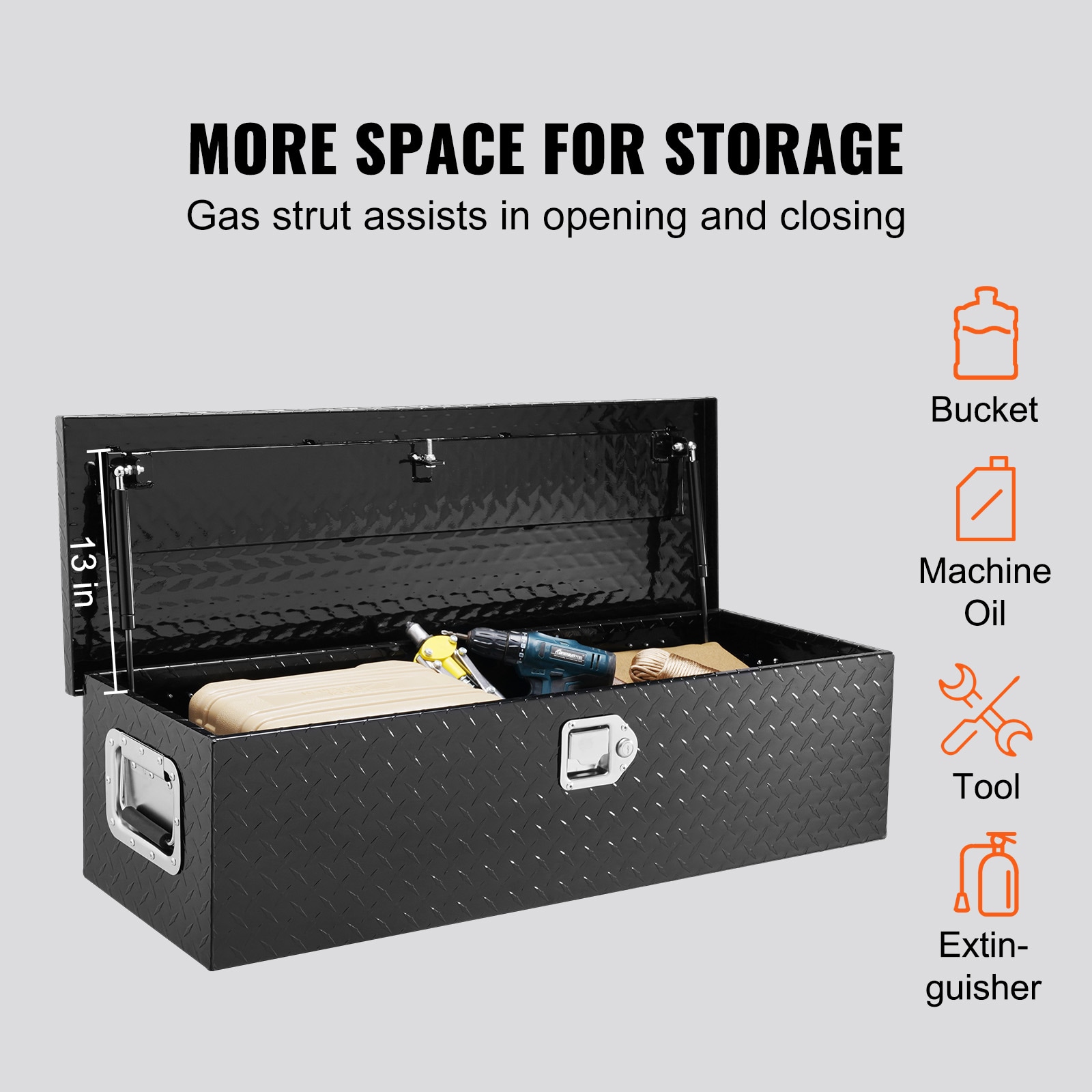 Heavy Duty Aluminum Truck Bed Tool Box With Side Handle And Lock_voghion.com